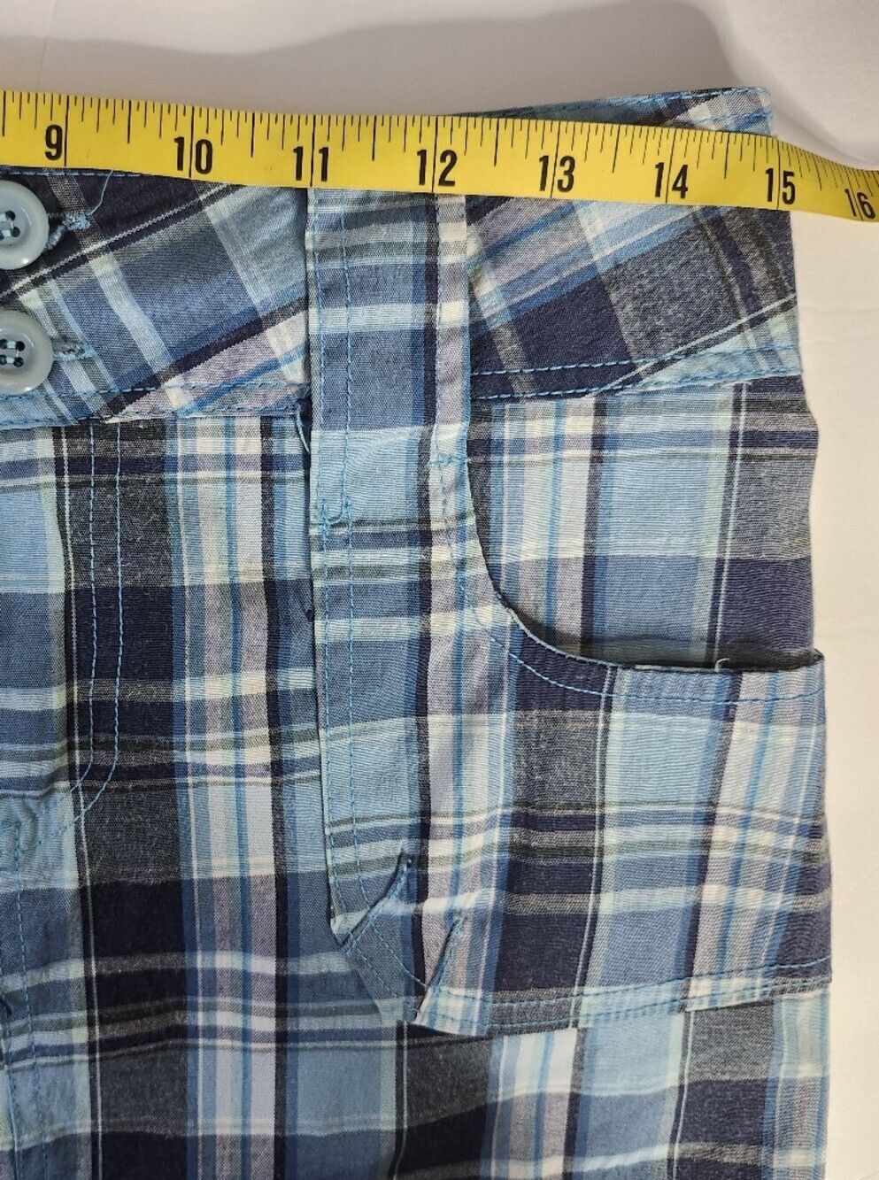 Y2K Blue Plaid Micro Mini Skirt - Picture 9 of 9